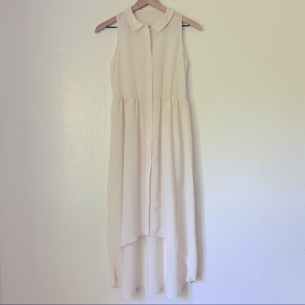 GU Maxi Shirtdress with Hi-Lo Hem - Size S